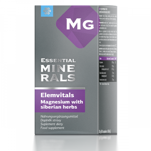 Essential Minerals. Органичен магнезий и сибирски билки. 60 капс.